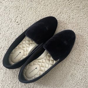 Black velvet starling birdies loafers  sz 8